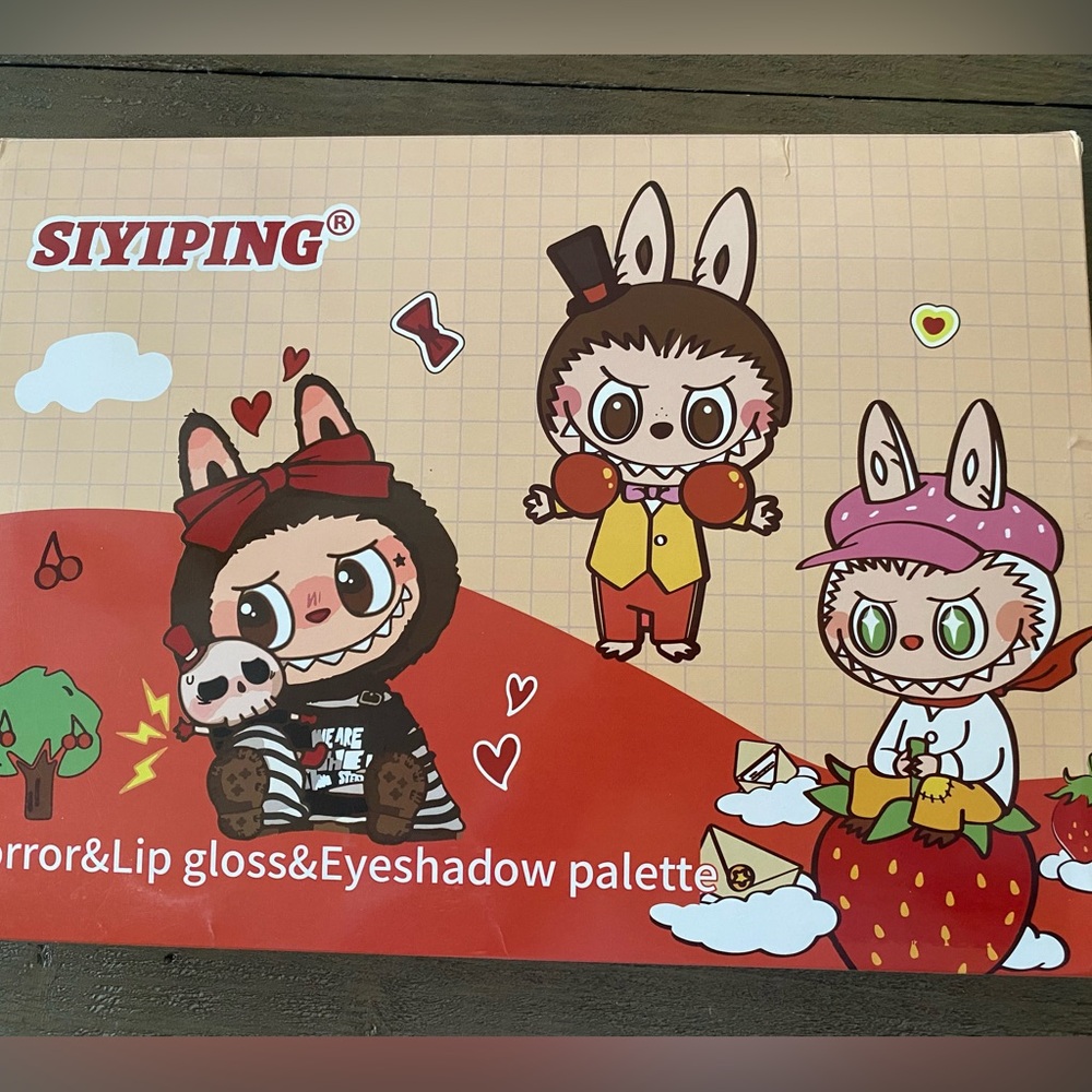Labubu Big Makeup Palette with Cute Cartoon Designs